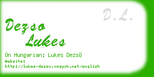 dezso lukes business card
